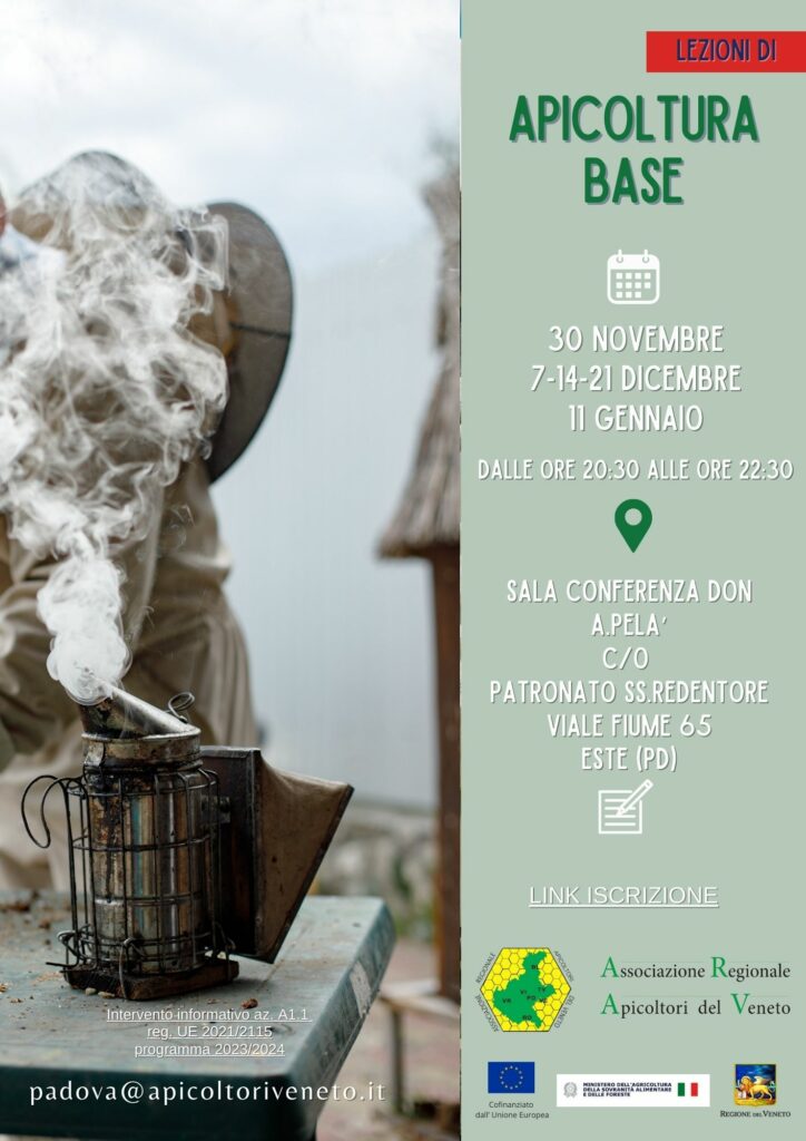 Corsi Este (Padova) da dicembre 2023 di Associazione Regionali Apicoltori Veneto